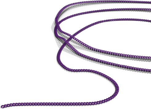 LUXINI® Accessory, Chain 40 cm Purple (matte)