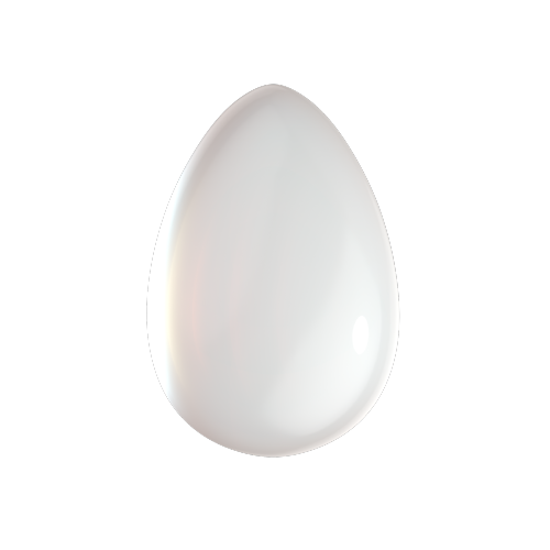 LUXINI® Cabochon, Drop White 6×10 mm